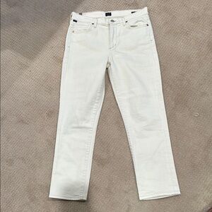 Citizens Of Humanity White Straight Leg Jeans